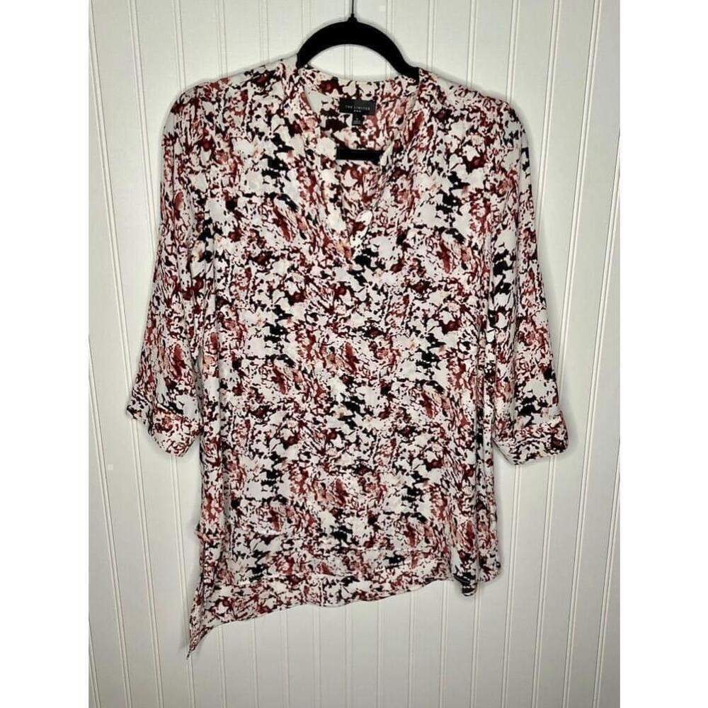 Women's The Limited Blouse Size S White Red